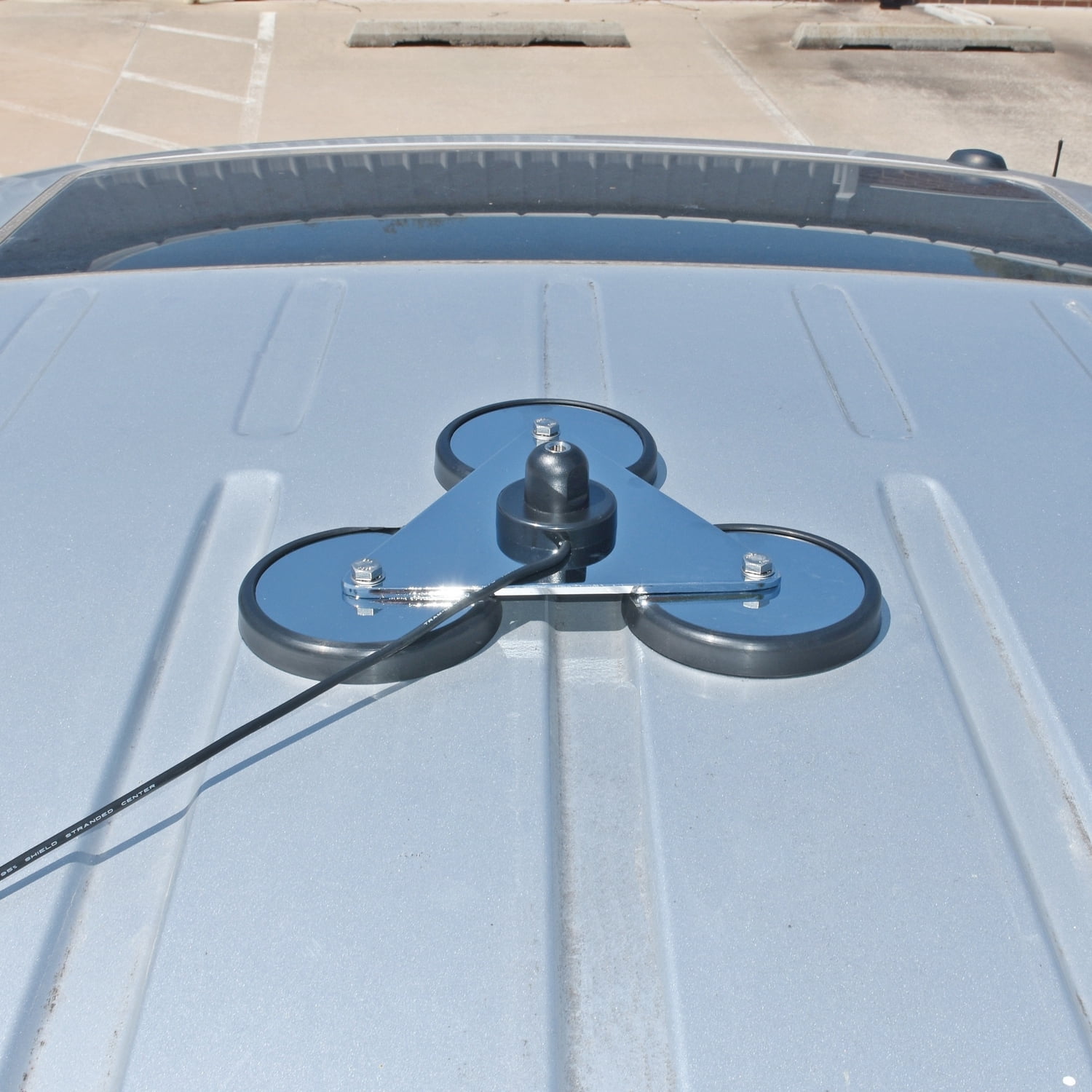 Tram 270 Super-Strong 12-3/4 In. Tri-Magnet CB Antenna Mount with 5-In. Magnets with Rubber Boots, 18-Ft. RG58 Tinned Copper Braid 95% Shield Cable 270