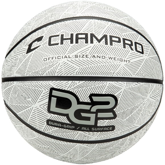 Balón de Básquetbol CHAMPRO Dura-Grip 230 de Caucho Tamaño Oficial Blanco