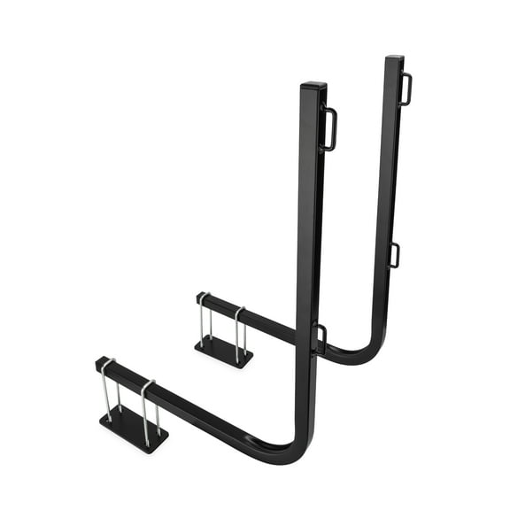 Camco Rhino Camper/RV Bumper Mount Tote Tank Holder | Powder-Coated Steel, Black and Silver (39010)