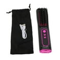 thumbnail image 1 of Cepillo alisador de pelo inalámbrico, recargable por USB, calentamiento rápido, control del encrespamiento, peine alisador de pelo profesional, 1 of 15