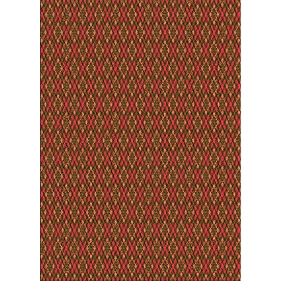 Ahgly Company Machine Washable Indoor Rectangle Transitional Mahogany Brown Area Rugs, 2' x 5'