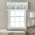 thumbnail image 3 of Summer Beach Valance Curtain Ocean Colorful Coral Shell Starfish Seaweed Blue Plaid Window Valances Rod Pocket Short Curtains Window Treatments for Kitchen Bedroom Bathroom Laundry 42" x 12", 3 of 9