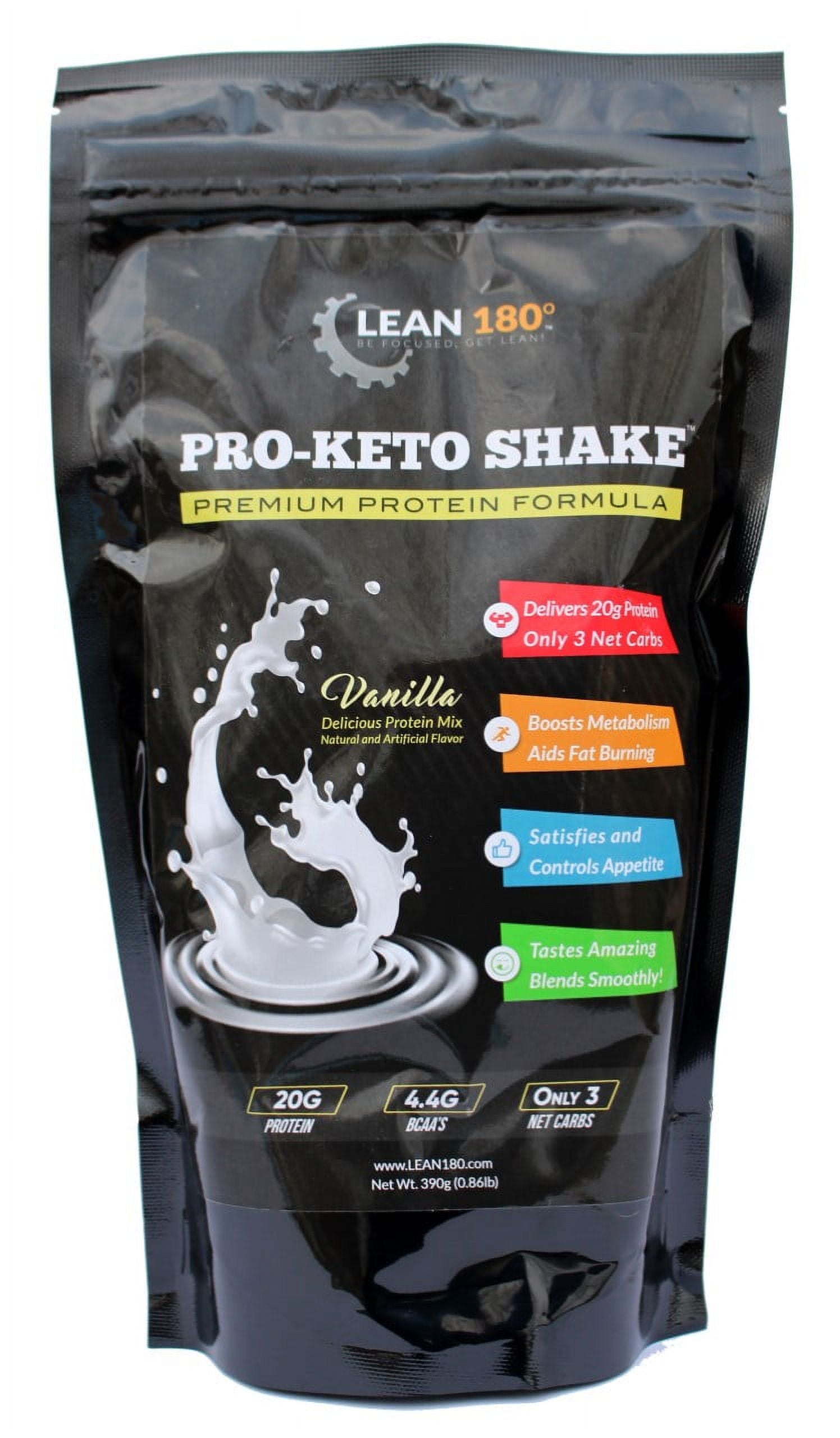 Lean 180 | Pro Keto Shake - Delicious Low Carb, Low Sugar, Clean Protein Shake for Keto and All Diets - 15 Servings