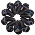 thumbnail image 5 of 10PCS Couvercle de Tête en Fer Imperméable Cuir PU Couvre-Tête Numéro de Club de Fer Fournitures, 5 of 5