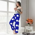 thumbnail image 5 of Naloa Blue And White Polka Dot Pajamas Pants for Women, Lounge for Women,Women’s Pajama Lounge Pants-Large, 5 of 6