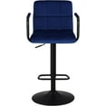thumbnail image 6 of Duhome Elegant Lifestyle Velvet Bar Stools with Back Set of 2, Adjustable Barstools with Arms Modern Counter Stools Kitchen Bar Chairs Dark Blue, 6 of 7