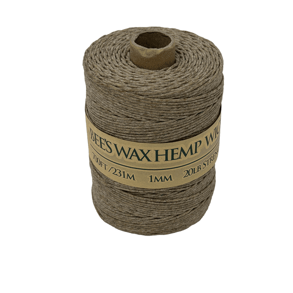 Hemptopia 1mm Beeswax Hemp Twine Spool 700 ft – Natural Waxed Hemp String for Arts & Crafts, Jewelry Making, Macrame, Gardening, DIY Projects, Craft Twine