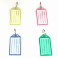 thumbnail image 1 of Keychain Name Tag Luggage Bag Hanging Card Keyring Portable Luggage Identification Key Chain Visible Classification Holder Label Handbag Suitcase Yellow, 1 of 9