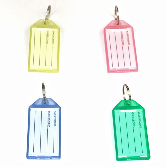 Keychain Name Tag Luggage Bag Hanging Card Keyring Portable Luggage Identification Key Chain Visible Classification Holder Label Handbag Suitcase Yellow