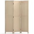 thumbnail image 1 of Gymax 3 Panel Folding Room Divider 67''Rubber Wood Privacy Screen for Room Separation, 1 of 10