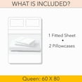 thumbnail image 5 of PRATYUX Queen 3-PC (1 Fitted + 2 Pillowcases) Set 1000-TC Egyptian, 21" Deep - Dark Grey, 5 of 7