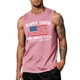 thumbnail image 2 of American Flag Shirt for Men 4th Of July Usa Muscle Sleeveless Shirts 1776-2026 250th Anniversary Independence Day Patriotic T Shirts We the People Crew-Neck Tops,Pink L, 2 of 4