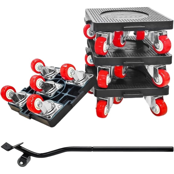 Upgraded Furniture Mover Dolly,Moving Dolly with 5 Wheels & Furniture Lifter Set,Load Capacity 1320Lbs,360° Rotation Wheels Furniture Mover Dolly for Moving Heavy Furniture (6 Pcs/Set)