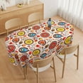 thumbnail image 5 of Oval Tablecloth 60 x 84 Inch, Boho Tablecloth for Oval Table, Fabric Wrinkle Free Washable Waterproof Bohemian Floral Tablecloth Oval Table Cloth for Dining Room Table, 5 of 6