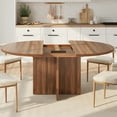 thumbnail image 2 of Yiwa Table de Cuisine Extensible de 43,3 à 59 Po, Table de Salle à Manger Moderne Ronde à Ovale avec Rallonges Amovibles pour 4 à 8 Places, 2 of 8