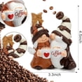 thumbnail image 3 of Coffee Bar Decorations Gnome Ornaments 3L X 4.5H Handcrafted, Autumn Home Layered Tray Table Decor Gift For Coffee Gnome Lovers, Good Luck Symbol Cheers Design Display On, 3 of 6