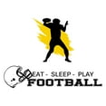 thumbnail image 2 of Boys Eat Sleep Play Football Active Sports Wall Decal Decoration Active Football Player Throw Vinyl Wall Decal Lasts Years and Easily Removable - Size: 30 In(W) x 21 In(H), 2 of 5