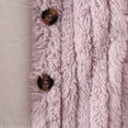 thumbnail image 5 of hoksml Girls Fuzzy Fleece Jacket Casual Button Down Sherpa Overcoat Fashionable Solid Color Winter Warm Plush Hooded Cardigan Long Coats for 3-7 Years, 5 of 7