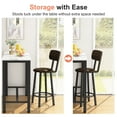 thumbnail image 6 of MIERES Rectangular Marble Dining Table Set, 40-inch Two-Seater Kitchen Dining Table and Chair Set, Includes Two PU Leather Chairs, Compact Dining Table, White, 6 of 8