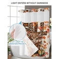thumbnail image 4 of No Hook Cloth Fabric Shower Curtain with Snap in Liner, Thanksgiving Cattle Waterproof Shower Curtains Set with See Through Top Window, Fall Pumpkin Maple Leaf Botanical Beige Bath Curtains 60"x72", 4 of 6