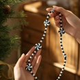 thumbnail image 4 of Green Beaded Necklace with Peppermint Candy Design, 33 Inches, Green and White, for Christmas Party Favors, Holiday Decoration, 4 of 5