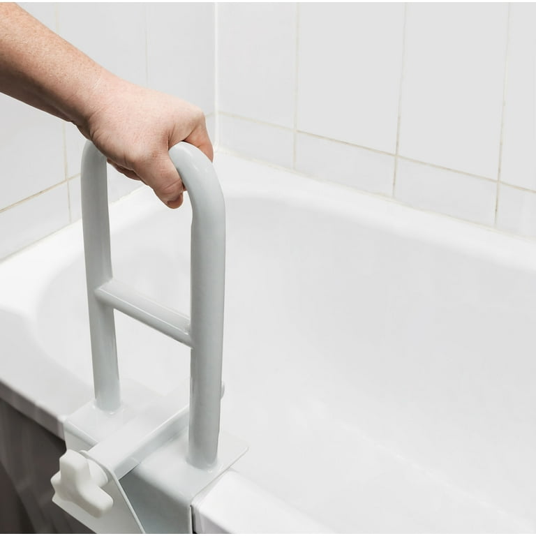 Glacier Bay 14 in. Bathtub Rail Safety Grab Bar in White