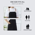 thumbnail image 5 of Aprons for Women Men with Pockets Water Drop Resistant Cross Back Adjustable, Black, 5 of 5