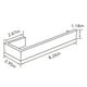 thumbnail image 2 of Portatoallas de baño Ángulo simple de acero inoxidable Portatoallas de mano, barra de toallas de cocina de brazo abierto, 2 of 5