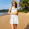 thumbnail image 3 of Fotbe Colorful Butterfly Vestido de Verano sin Mangas para Mujer – Vestido Midi Línea A, Estilo Camiseta Floral, Vestido Playero Casual y Fluido, 3 of 7