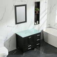 thumbnail image 2 of Wonline 36inch Black Bathroom Vanity with Glass Countertop and Mirror Set, 2 of 5