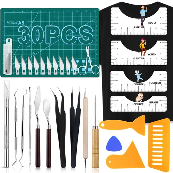 30 Pcs Herramientas De Deshierbe Artesanales De Precisión Para Desmalezar Vinilo Diy Trabajo De Arte Corte Hobby Scrapbook Costura.