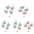 thumbnail image 4 of Youkk 4PCS Keychain Gradient Glitter Portable Key Ring Transparent Heart Shape Acrylic Holder Accessory Cellphone Making Gift 5x4.1x1 cm 3, 4 of 6