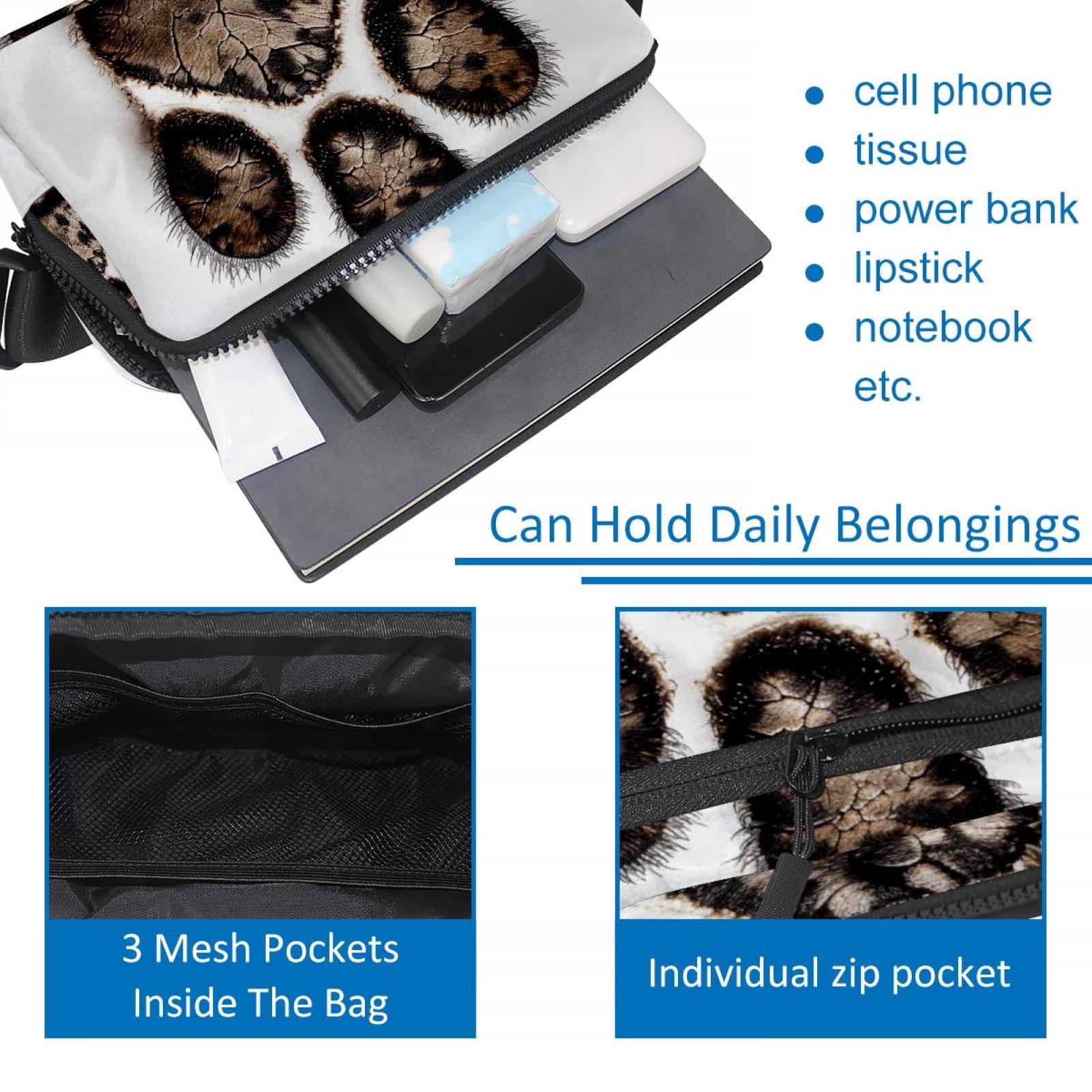 Paw prints Lightweight Adjustable Running Belt with Extension Strap for Unisex - Fanny Pack Waist Bag for Fitness and Exercise