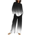 thumbnail image 2 of Wiyuqeen Oversized Sweatsuit Sets Women Drop Shoulder Long Sleeve Pullover & Wide Leg Pants Sets Pocket Soft Trendy Gradient Color Tracksuits Loose Fit Loungewear Sets, 2 of 5