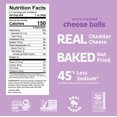 thumbnail image 2 of Heirloom Cheddar Cheese Balls by - Cheddar 1oz 24pk - Healthy Snacks, Gluten Free Snacks, Snack Packs, Heirloom Corn, Baked not Fried, Individually Wrapped, 2 of 5