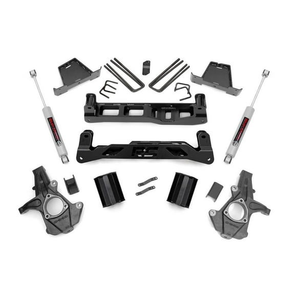 Rough Country 7.5" Lift Kit (fits) 2007-2013 Chevy Silverado GMC Sierra 1500 2WD | N3 Shocks | Suspension System | 26330