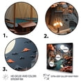 thumbnail image 3 of Designart "Of Adventure Port Port wall art II" Port Landscape Floater Framed Canvas Wall Art, 3 of 7