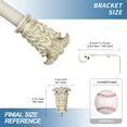 thumbnail image 4 of Urbanest Adjustable Single Curtain Rod Set Gilded Chilton Finials – 1 - Inch Diameter, With French White Rod, 48–84 Inches, 4 of 7