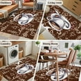 thumbnail image 5 of Coffee Area Rug 4x6 FT, Non Slip Kids Room Carpet, Vintage Art Pastoral Washable Soft Floor Carpet Non-Shedding Throw Rug for Dorm Kitchen Study Room Home Office Bedside, 5 of 9