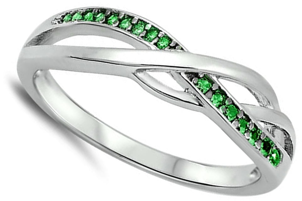 Sterling Silver Celtic Knot Ring With Simulated Topaz - Rainbow Irish Design, Size 7 - View #6