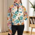 thumbnail image 7 of Chaqlin Bohemian Flower Dragonfly Lightweight Sweatshirt Youth Girls Zip Up with Pocket Casual Pullover Athletic Zip Up Lightweight Sweatshirt Size 9-10, 7 of 7