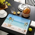 thumbnail image 2 of Beach Ocean Starfish Marine Place Mats Washable Placemats for Indoor Kitchen Dining Rustic Vintage Kitchen Table Mats, 2 of 5