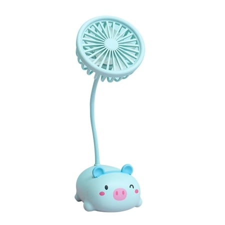 

LnjYIGJ Summer Creative Cartoon With 360-degree Rotating Light Handheld Usb Charging Fan Fans