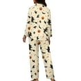 thumbnail image 2 of Renewold Witch Pumpkin Print Pajamas Long Sleeve Sleepwear Button Down Top & Pants Set of 2 Softest Scoop Neck Pullover Tops Women Halloween Daily Night Wear Size XS, 2 of 6