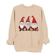 thumbnail image 2 of HOMBOM Womens Crewneck Sweatshirts Greflying Beige Merry Christmas Santa Xmas Sweatshirt for Adult Casual, 2 of 6