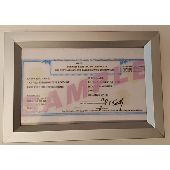 Business Registration Certificate Frame 8.5 x 5.5 (Heavy Duty - Aluminum) (ref-2201)