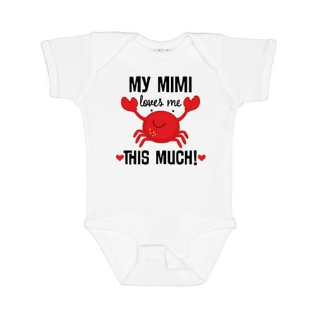 

Inktastic Mimi Loves Me Grandson Gift Baby Boy or Baby Girl Bodysuit