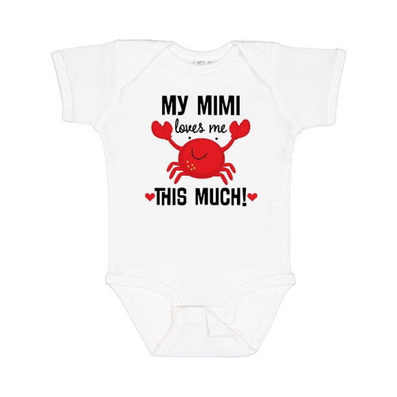 Inktastic Mimi Loves Me Grandson Boys or Girls Baby Bodysuit