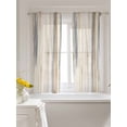 thumbnail image 3 of Beige Grey Curtains 45 Inch Length, Sheer Curtains for Bedroom Living Room Window Abstract Mottled Art Retro Modern Painting Rod Pocket Drapes Kitchen Curtains Small Half Window 52"x45" 2 Panels, 3 of 6