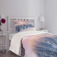 thumbnail image 5 of Ambesonne Mountain Quilted Bedspread Set 2 Pcs, Idyllic Winter Morning, Twin Size, Pale Pink White, 5 of 6